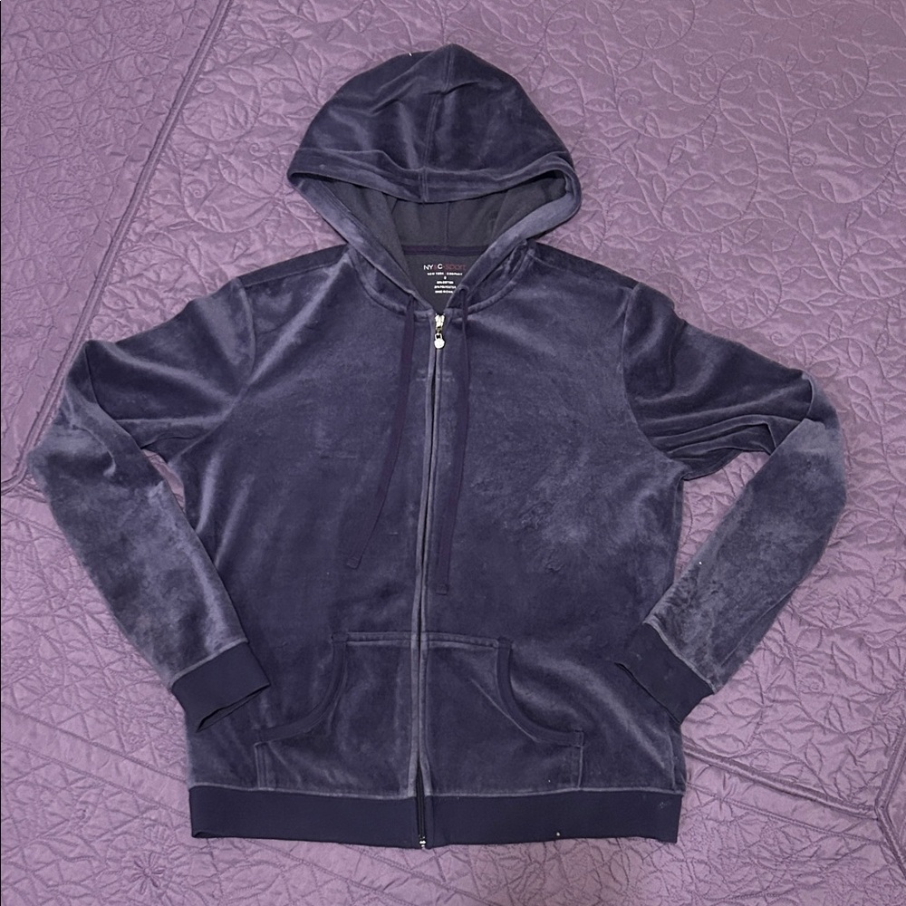 New York & Company Sport Deep Purple Velvet sweatshirt